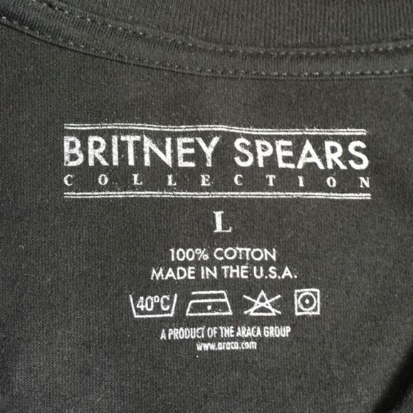 BRITNEY SPEARS SHORT SLEEVE TEE LARGE 100% COTTON Y2K - Picture 6 of 8